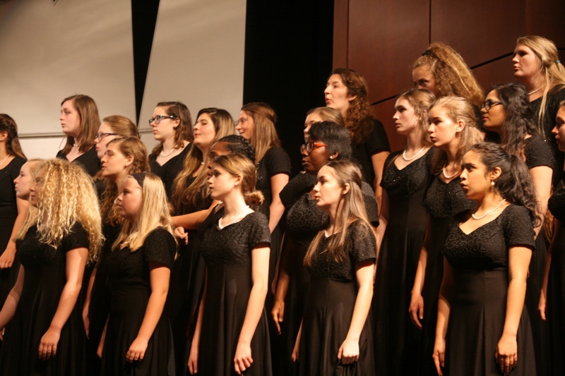 Freshmen Choir singing at Spring Concert.