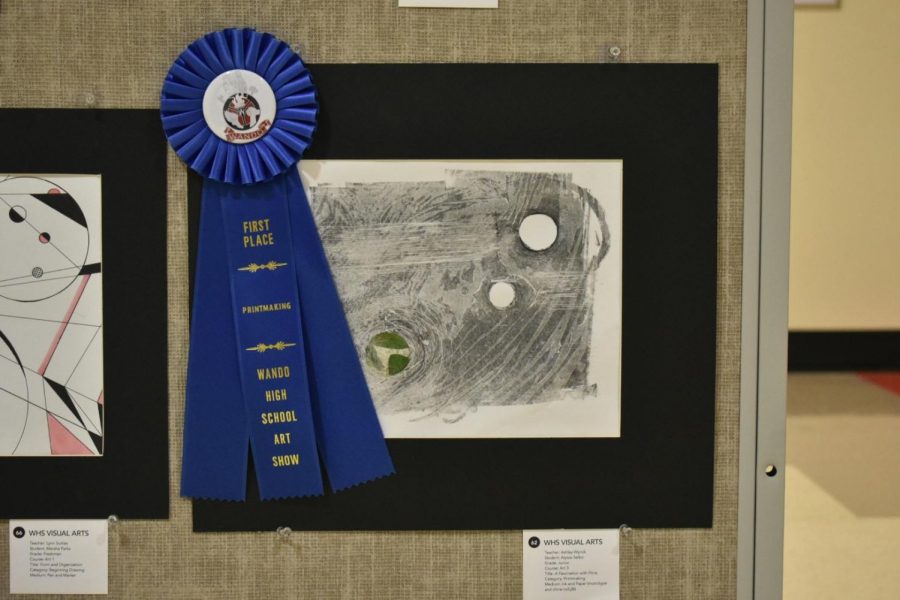First place award for Printmaking. Created by Alyssa Selbo