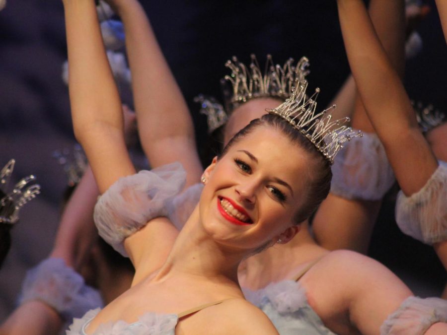 Hathaway smiles to the audience during her performance of The Nutcracker on Dec. 6.