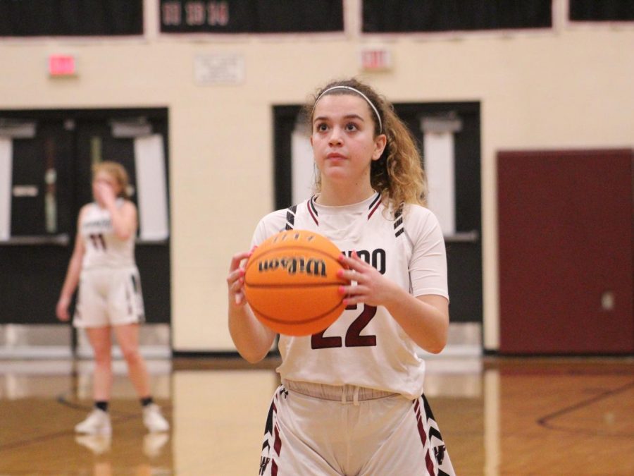 Sophomore Dylan Silber shoots a free-throw in the Wando Vs. Stratford game Jan. 17