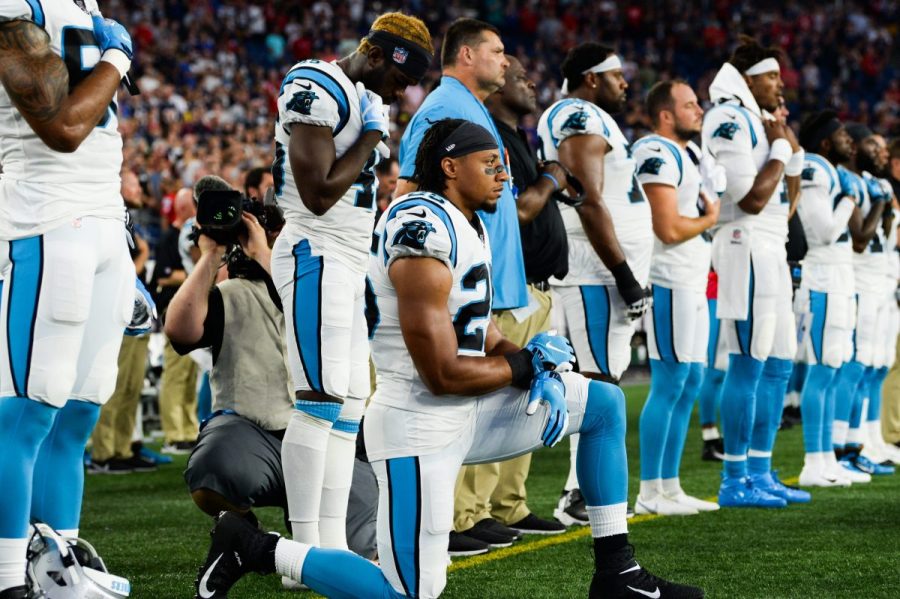 NFL Players exercise the controversial right of protesting.