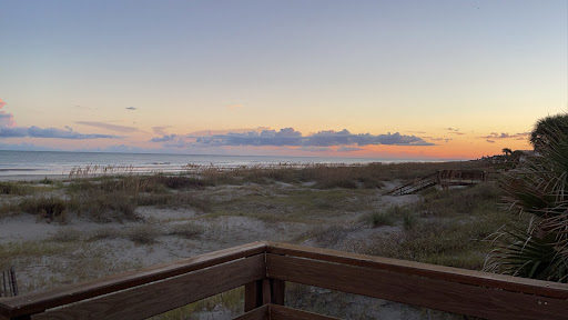 The dunes at Isle of Palms during sunset.
