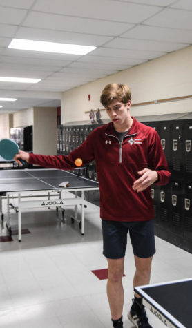 Senior Jacob Hills member of the ping pong club enjoys playing every thursday morning before school starts, Its just really fun its a way to get away from everything. I just get to enjoy myself and spend time with my friends.