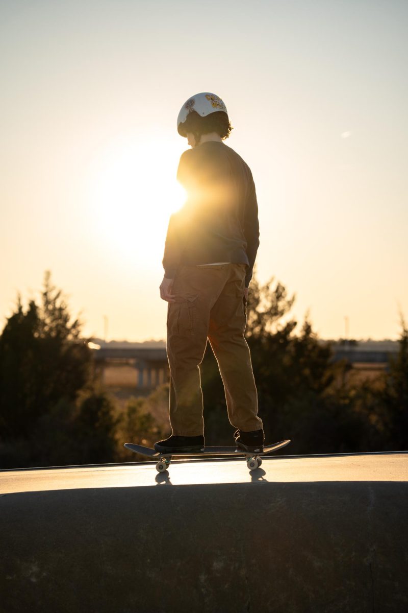 Senior Hewitt Durand originally started his skating journey in Seattle, after learning a member of his band skated.