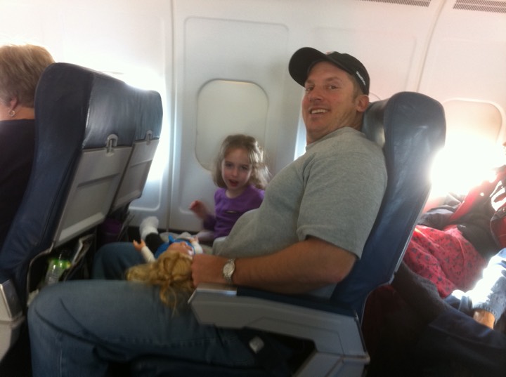 image provided by Emma Stanton. Emma has flone on planes since she was a child, this picture is from one of her first flights.