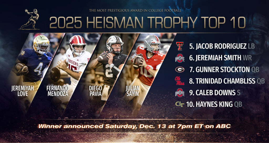 Publicity graphic courtesy of fair use from the Heisman organization